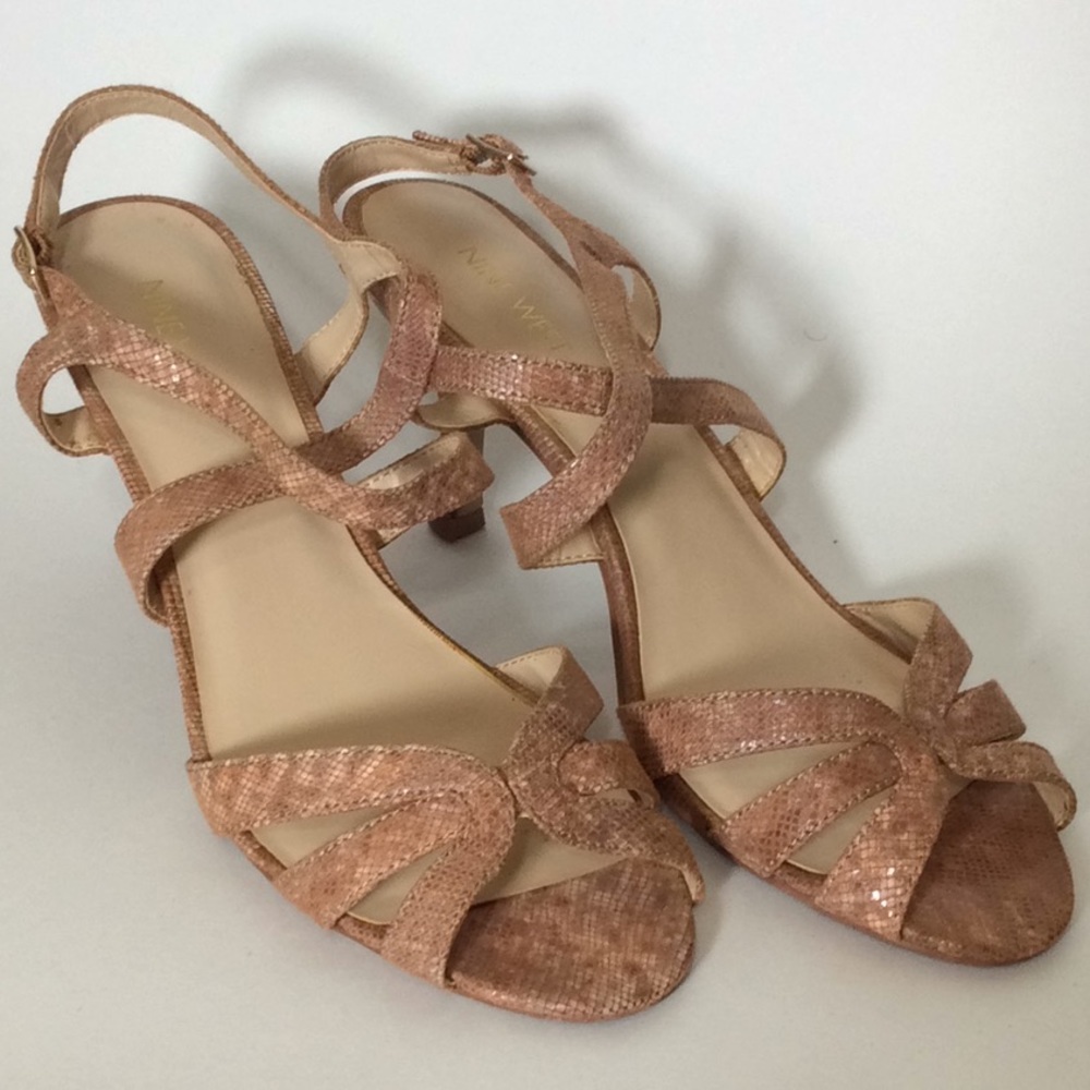 Nine West Open Toe Strappy Heels